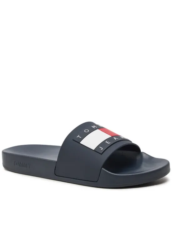 Tommy Jeans Klapki Pool Slide Ess EM0EM01191 Granatowy