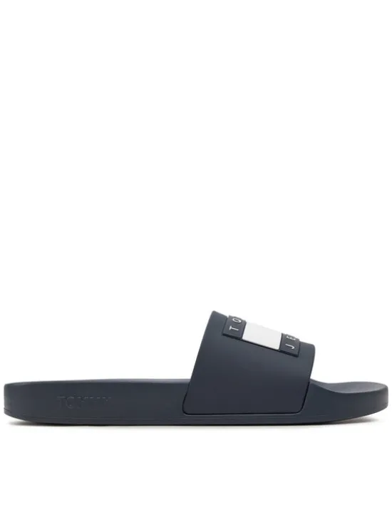 Tommy Jeans Klapki Pool Slide Ess EM0EM01191 Granatowy