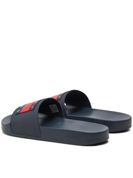 Tommy Jeans Klapki Pool Slide Ess EM0EM01191 Granatowy