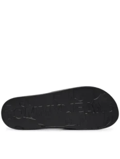 Tommy Jeans Klapki Wavy Flag Logo EM0EM01700 Czarny