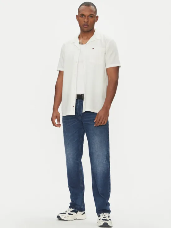 Tommy Jeans Koszula DM0DM20895 Écru Regular Fit