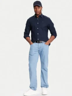Tommy Jeans Koszula DM0DM22026 Granatowy Regular Fit