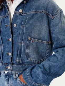 Tommy Jeans Kurtka jeansowa DW0DW21061 Granatowy Regular Fit
