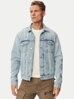 Tommy Jeans Kurtka jeansowa Ryan Jacket Rwb Cj6013 DM0DM23657 Niebieski jasny Regular Fit