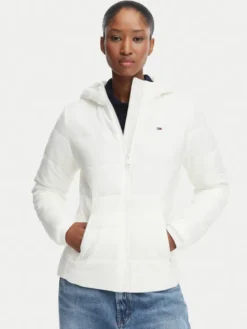 Tommy Jeans Kurtka przejściowa DW0DW20959 Biały Slim Fit