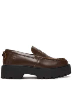 Tommy Jeans Loafersy Archive '01 Leather Loafer EN0EN03022 Brązowy