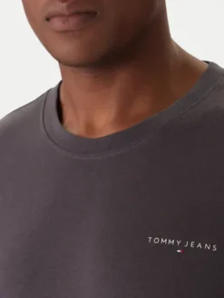 Tommy Jeans Longsleeve Chest Linear DM0DM21594 Szary ciemny Regular Fit