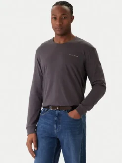 Tommy Jeans Longsleeve Chest Linear DM0DM21594 Szary ciemny Regular Fit