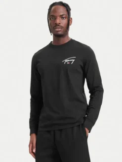 Tommy Jeans Longsleeve DM0DM23546 Czarny Slim Fit