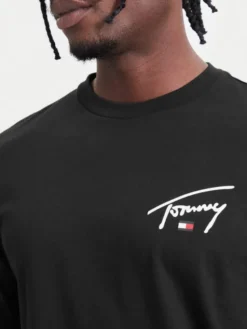 Tommy Jeans Longsleeve DM0DM23546 Czarny Slim Fit