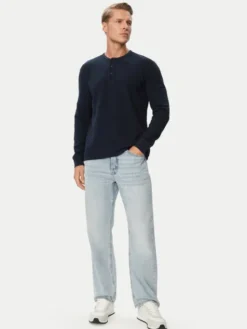 Tommy Jeans Longsleeve DM0DM23549 Granatowy Regular Fit