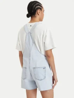 Tommy Jeans Ogrodniczki Dungaree DW0DW22402 Niebieski jasny Relaxed Fit