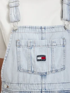 Tommy Jeans Ogrodniczki Dungaree DW0DW22402 Niebieski jasny Relaxed Fit