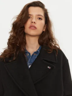 Tommy Jeans Płaszcz przejściowy DW0DW19752 Czarny Regular Fit