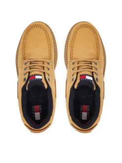 Tommy Jeans Półbuty Archive '01 Boat Shoe EM0EM01703 Żółty