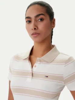 Tommy Jeans Polo DW0DW22327 Beżowy Slim Fit