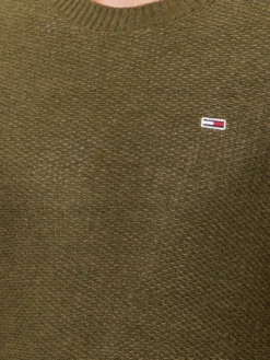 Tommy Jeans Sweter DM0DM15060 Zielony Regular Fit