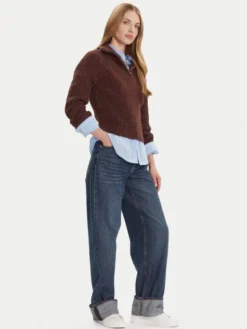 Tommy Jeans Sweter DW0DW21686 Brązowy Relaxed Fit