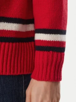 Tommy Jeans Sweter DW0DW23353 Czerwony Oversize