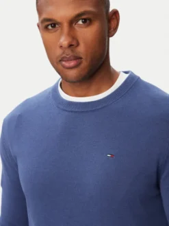 Tommy Jeans Sweter Essential DM0DM22853 Niebieski Slim Fit