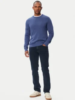 Tommy Jeans Sweter Essential DM0DM22853 Niebieski Slim Fit
