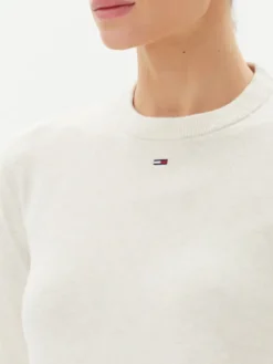 Tommy Jeans Sweter Essential DW0DW20159 Beżowy Regular Fit