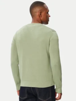 Tommy Jeans Sweter Essential DM0DM22853 Zielony Slim Fit