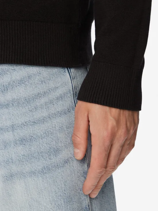 Tommy Jeans Sweter Essential DM0DM22853 Czarny Slim Fit