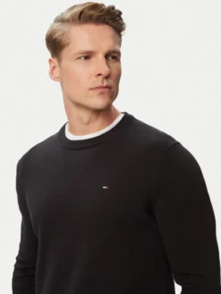 Tommy Jeans Sweter Essential DM0DM22853 Czarny Slim Fit