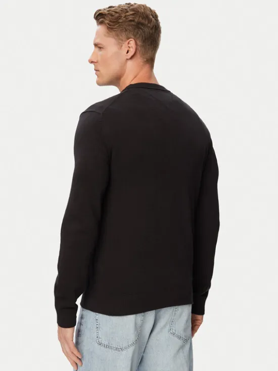 Tommy Jeans Sweter Essential DM0DM22853 Czarny Slim Fit