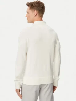 Tommy Jeans Sweter Essential DM0DM20304 Biały Slim Fit