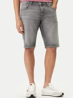 Tommy Jeans Szorty jeansowe Ronnie DM0DM22975 Szary Regular Fit
