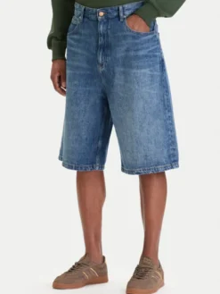 Tommy Jeans Szorty jeansowe Theo DM0DM22992 Niebieski Loose Fit