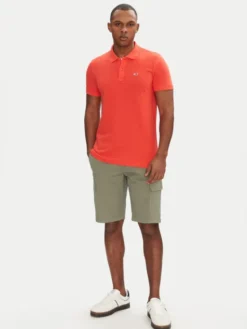 Tommy Jeans Szorty materiałowe Scanton DM0DM21949 Zielony Regular Fit