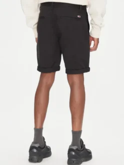 Tommy Jeans Szorty materiałowe Scanton DM0DM21950 Czarny Slim Fit