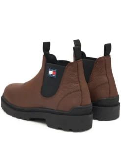 Tommy Jeans Sztyblety Tjm Chelsea Leather Wl EM0EM01670 Brązowy