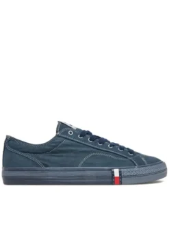 Tommy Jeans Tenisówki Archive Vulc. Y2K Washed Canvas EM0EM01720 Granatowy