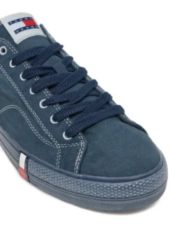 Tommy Jeans Tenisówki Archive Vulc. Y2K Washed Canvas EM0EM01720 Granatowy