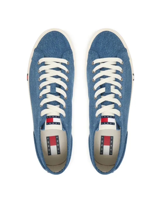 Tommy Jeans Tenisówki Archive Y2K Lace Up Denim EM0EM01751 Niebieski