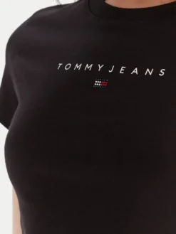 Tommy Jeans T-Shirt Bling Linear DW0DW21550 Czarny Slim Fit