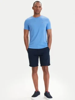 Tommy Jeans T-Shirt DM0DM20363 Niebieski Slim Fit