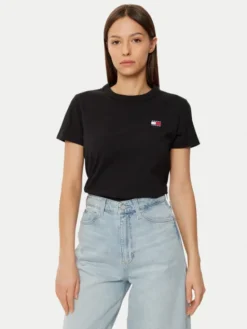 Tommy Jeans T-Shirt DW0DW20153 Czarny Regular Fit