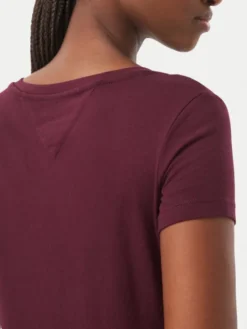 Tommy Jeans T-Shirt DW0DW20458 Fioletowy Slim Fit