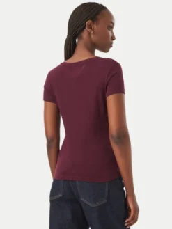 Tommy Jeans T-Shirt DW0DW20458 Fioletowy Slim Fit
