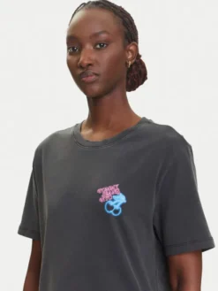 Tommy Jeans T-Shirt Neon DW0DW21358 Szary Relaxed Fit