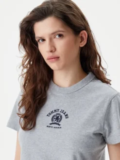 Tommy Jeans T-Shirt Varsity DW0DW20317 Szary Regular Fit