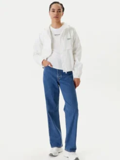 Tommy Jeans Wiatrówka Jacquard DW0DW20952 Écru Relaxed Fit