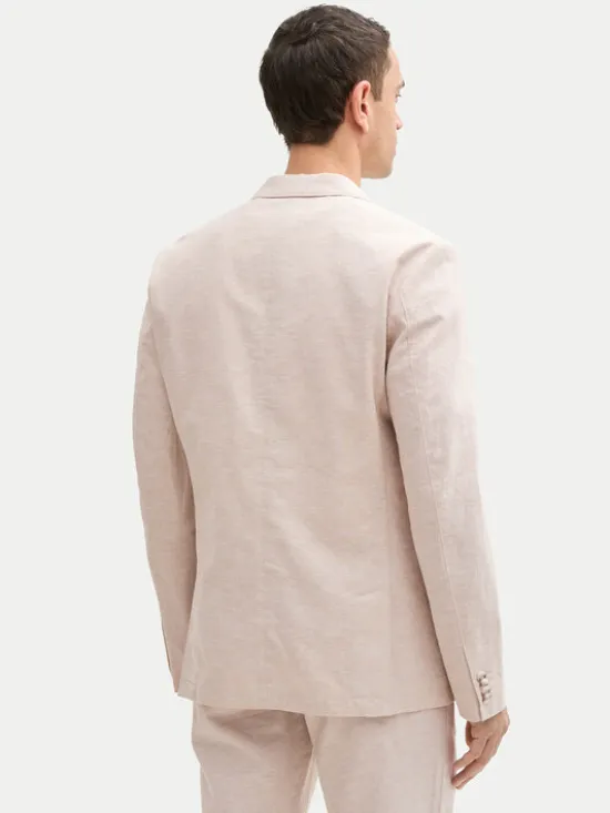 Tom Tailor Marynarka 1045065 Beżowy Regular Fit