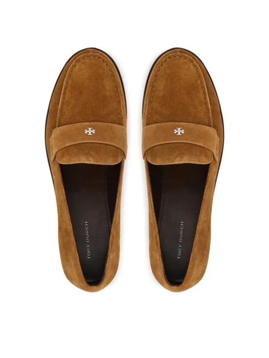 Tory Burch Loafersy Penny 178119 Brązowy