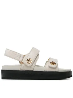 Tory Burch Sandały Kira Sport Sandal Calf Leather 144328 Écru